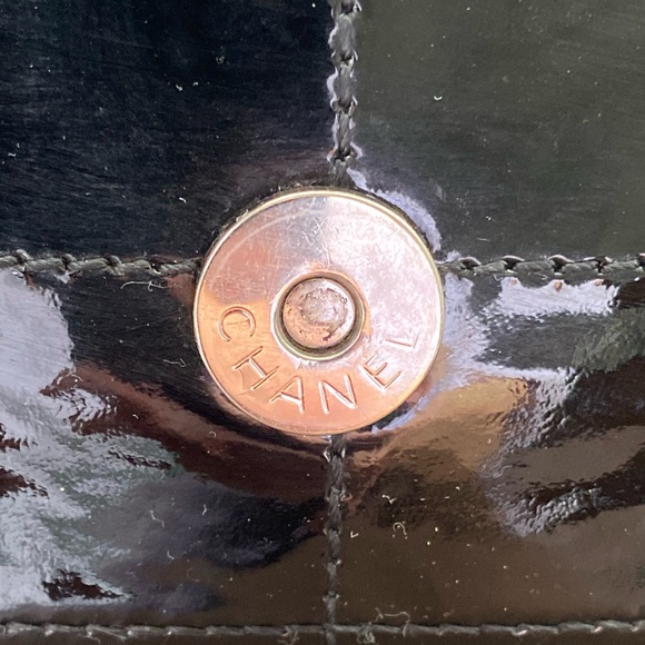 *RARE* Black SquareStitch Patent Leather Chanel - Picture 7 of 8